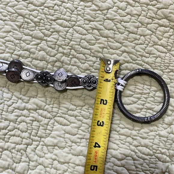 Italian made leather and chain belt - Picture 6 of 6